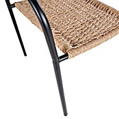 Silla de jardín Spire (L x An x Al: 58 x 52 x 84 cm, Marrón, Ratán sintético/Acero) | BAUHAUS