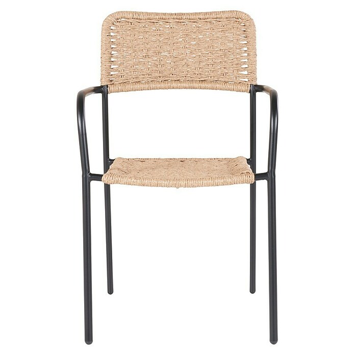Silla de jardín Spire (L x An x Al: 58 x 52 x 84 cm, Marrón, Ratán sintético/Acero) | BAUHAUS