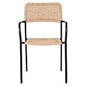 Silla de jardín Spire (L x An x Al: 58 x 52 x 84 cm, Marrón, Ratán sintético/Acero) | BAUHAUS