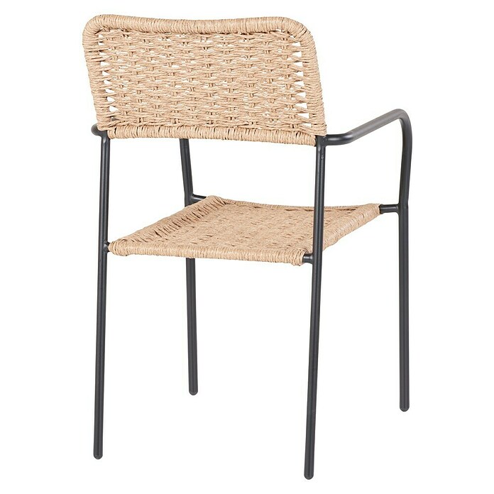 Silla de jardín Spire (L x An x Al: 58 x 52 x 84 cm, Marrón, Ratán sintético/Acero) | BAUHAUS