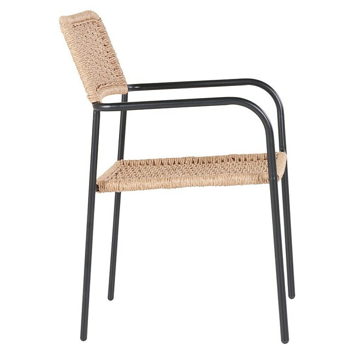 Silla de jardín Spire (L x An x Al: 58 x 52 x 84 cm, Marrón, Ratán sintético/Acero) | BAUHAUS
