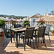 Silla de jardín Moliné (L x An x Al: 76,5 x 53 x 93 cm, Antracita, Acero/Textiline, Apilable) | BAUHAUS