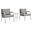 Sunfun Conjunto de muebles Anabel (3 pzs., Ratán sintética/Acero, Beige/Gris) | BAUHAUS