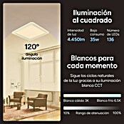 Ksix Plafón LED Smart Celeste (35 W, L x An x Al: 48,5 x 48,5 x 9 cm, Blanco, RGB) | BAUHAUS