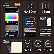 Ksix Plafón LED Smart Stellar Plus (35 W, L x An x Al: 49 x 49 x 7,5 cm, Blanco, RGB) | BAUHAUS
