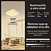 Ksix Plafón LED Smart Stellar Plus (35 W, L x An x Al: 49 x 49 x 7,5 cm, Blanco, RGB) | BAUHAUS