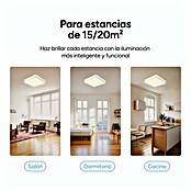 Ksix Plafón LED Smart Stellar Plus (35 W, L x An x Al: 49 x 49 x 7,5 cm, Blanco, RGB) | BAUHAUS