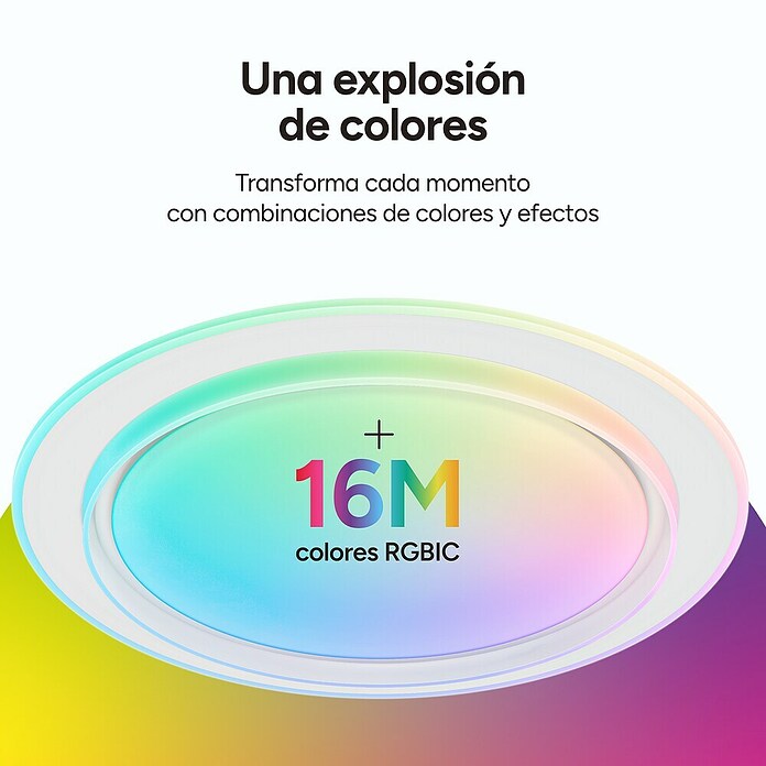 Ksix Plafón LED redondo inteligente Sfera (35 W, Ø x Al: 49 x 8 cm, Blanco, RGB) | BAUHAUS
