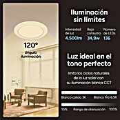 Ksix Plafón LED redondo inteligente Sfera (35 W, Ø x Al: 49 x 8 cm, Blanco, RGB) | BAUHAUS