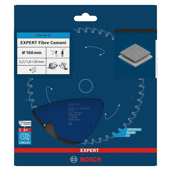 Bosch Expert List za kružnu pilu za cementne ploče  (160 mm, Provrt: 20 mm, Broj zubi: 4 Kom.) | BAUHAUS