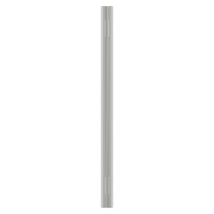 Bosch Cuchilla para cepilladora PRO HM - Largo: 82 mm, 2 pzs. - Primer plano de un moderno borde de escalera plateado con un diseño acanalado para un mayor agarre y una apariencia elegante.