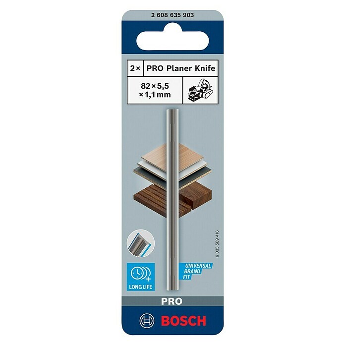 Bosch Professional Hobelmesser (Länge: 82 mm, Wendemesser, 2 -tlg.) | BAUHAUS
