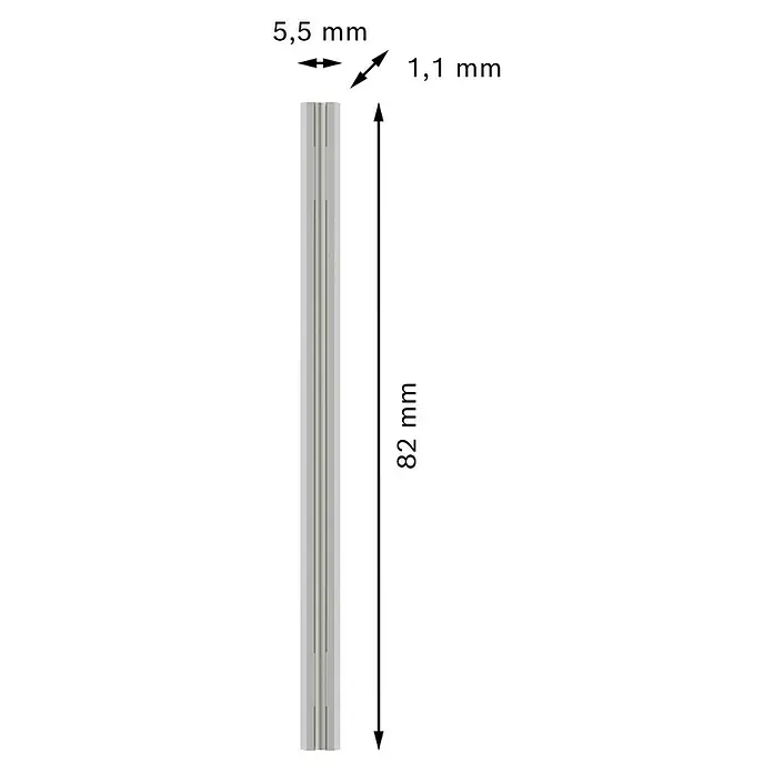 Bosch Cuchilla para cepilladora PRO HM - Largo: 82 mm, 2 pzs. - Puerta negra con acabado mate, destacada por un marco luminoso y una manija elegante, ideal para un diseño moderno.