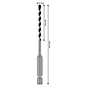 Bosch Broca para metal HEX-5 (Diámetro de la broca: 3 mm, Longitud de trabajo: 50 mm, Largo: 100 mm) | BAUHAUS