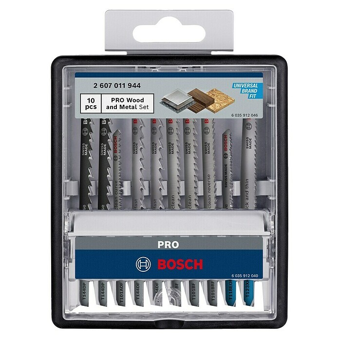 Bosch Professional Stichsägeblatt-Set (Holz/Metall, 10 -tlg., T-Schaft) | BAUHAUS