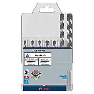 Bosch Professional Metallbohrer-Set HEX-5 (7 -tlg., Sechskant)
