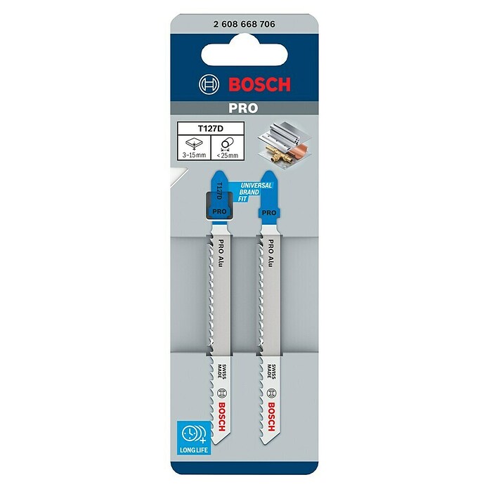 Bosch Professional Stichsägeblatt T127D (Aluminium, 2 -tlg., T-Schaft) | BAUHAUS