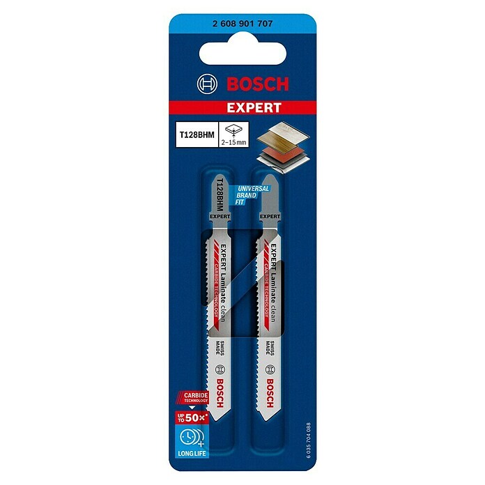 Bosch Expert Stichsägeblätter T128BHM (Abrasive Holzwerkstoffe, 2 -tlg., T-Schaft) | BAUHAUS