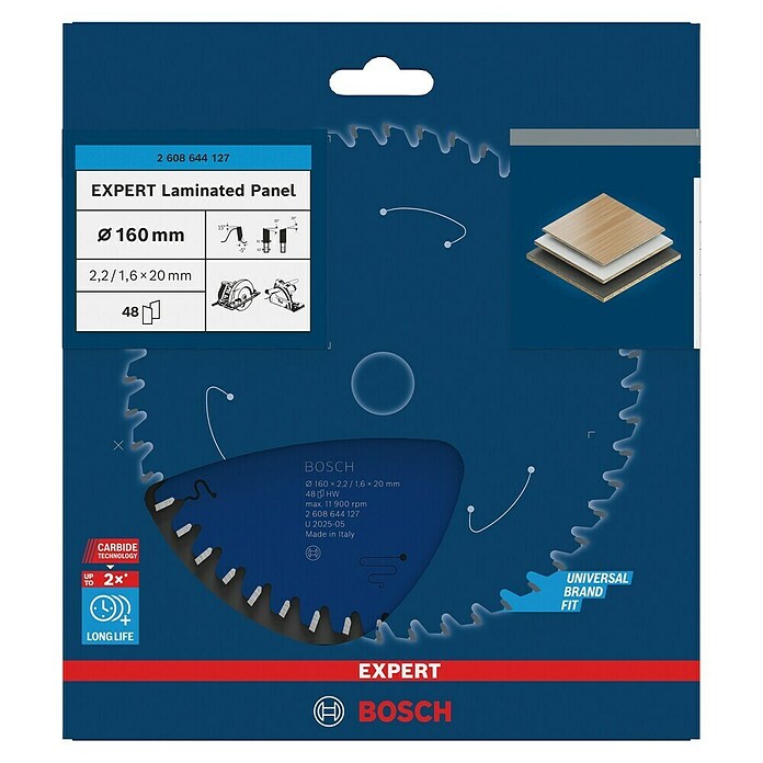 Bosch List za kružnu pilu za laminat  (160 mm, Broj zubi: 48 Kom.) | BAUHAUS