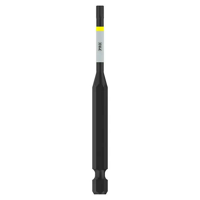 Bosch Bit PRO Impact T - T20, 90 mm - Nahaufnahme eines Pro Impact Schrauberbits. Dieses Bit zeichnet sich durch Haltbarkeit und Effizienz beim Schrauben aus.