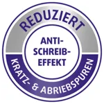 Anti-Schreibeffekt reduziert Kratz- & Abriebspuren