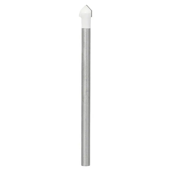 Bosch Fliesenbohrer CYL-9 SoftCeramic - Durchmesser Bohrer: 5 mm, 1 Stk. - Das Bild zeigt eine silberne Aluminiumflasche mit einem weißen Verschluss. Das Produkt ist elegant und modern gestaltet.