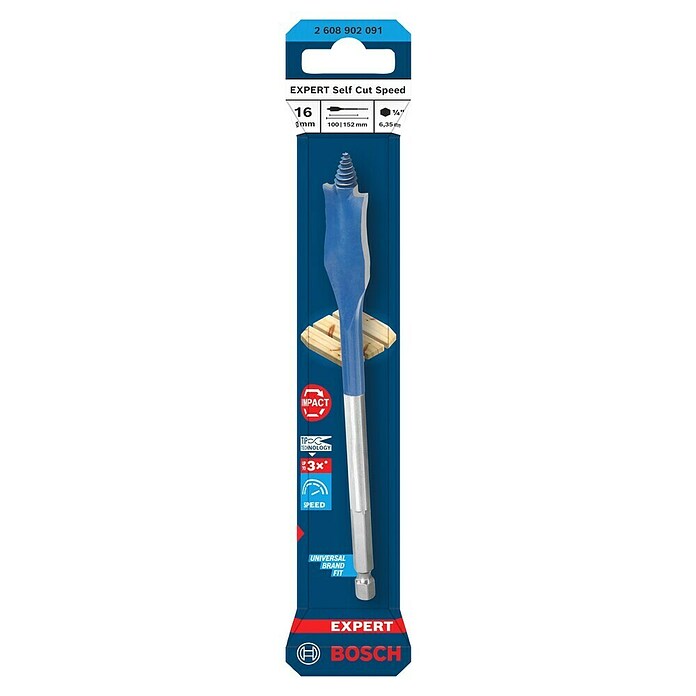 Bosch Expert Holzbohrer HEX (Durchmesser Bohrer: 16 mm, Sechskant) | BAUHAUS