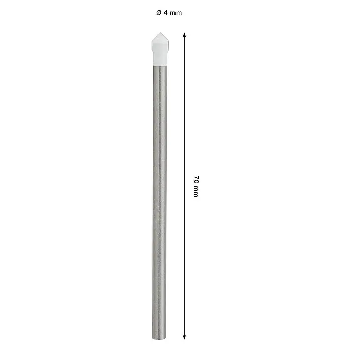 Bosch Fliesenbohrer CYL-9 SoftCeramic - Durchmesser Bohrer: 4 mm, 1 Stk. - Produktabbildung eines 4 mm Glasbohrers mit einer Länge von 70 mm.