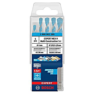 Bosch Expert Mehrzweck-Bohrer-Set HEX-9 (5 -tlg., ¼″ Sechskant)