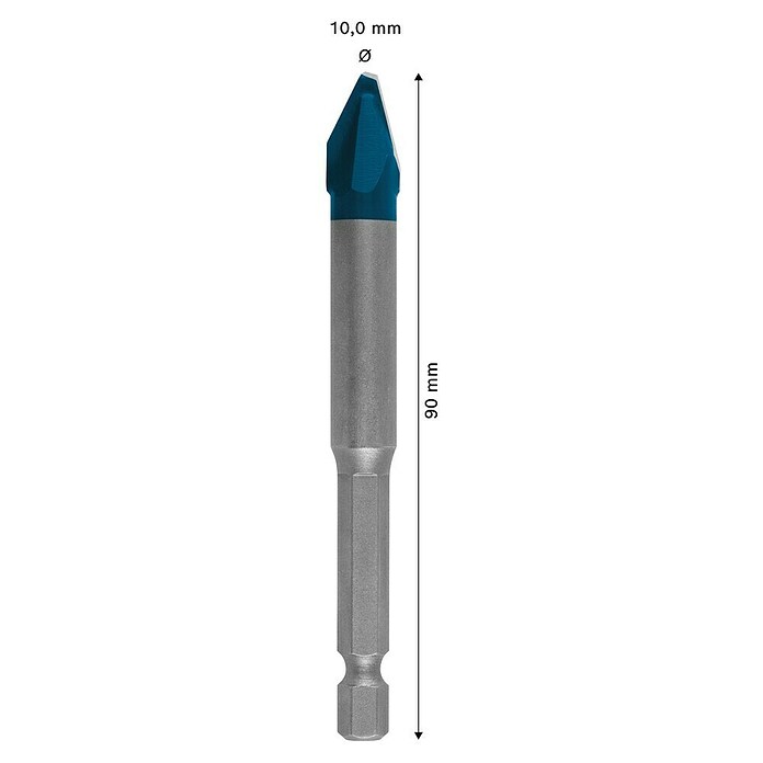 Bosch Professional Fliesenbohrer HEX-9 Hard Ceramic (Durchmesser Bohrer: 10 mm, Länge: 90 mm) | BAUHAUS
