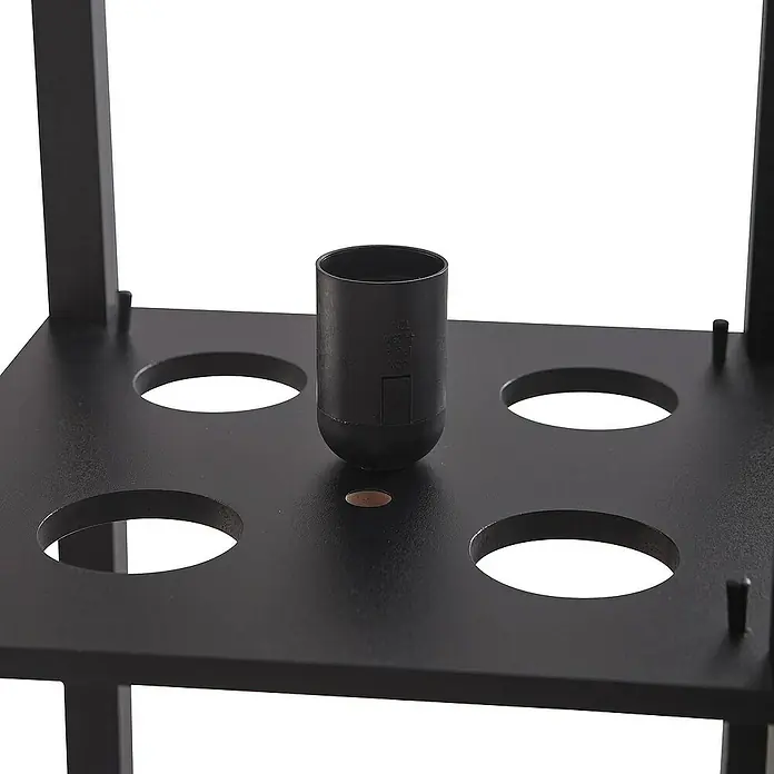 Lindby Stehleuchte Birta - schwarz, schwarz, E27