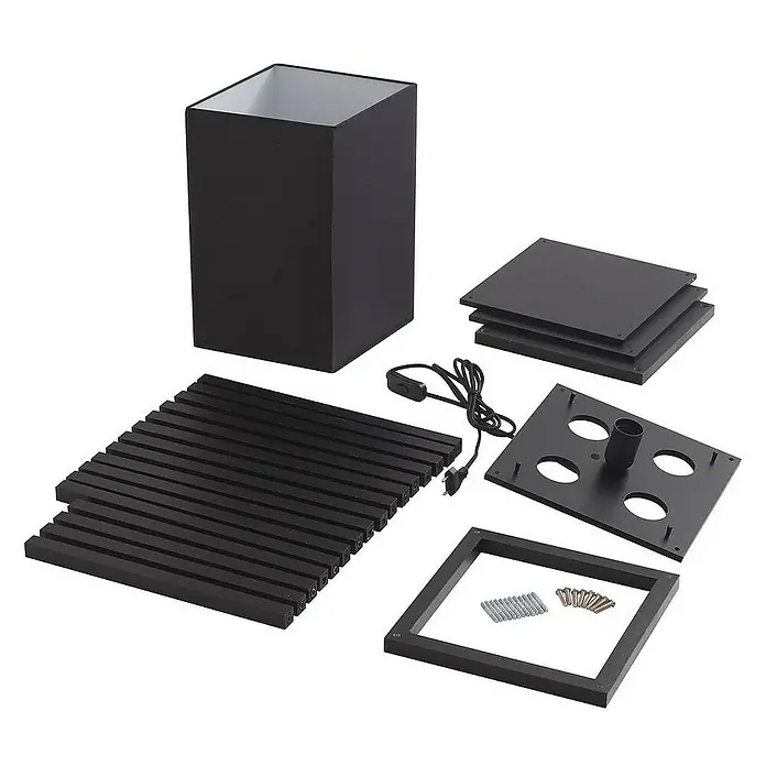 Lindby Stehleuchte Birta - schwarz, schwarz, E27
