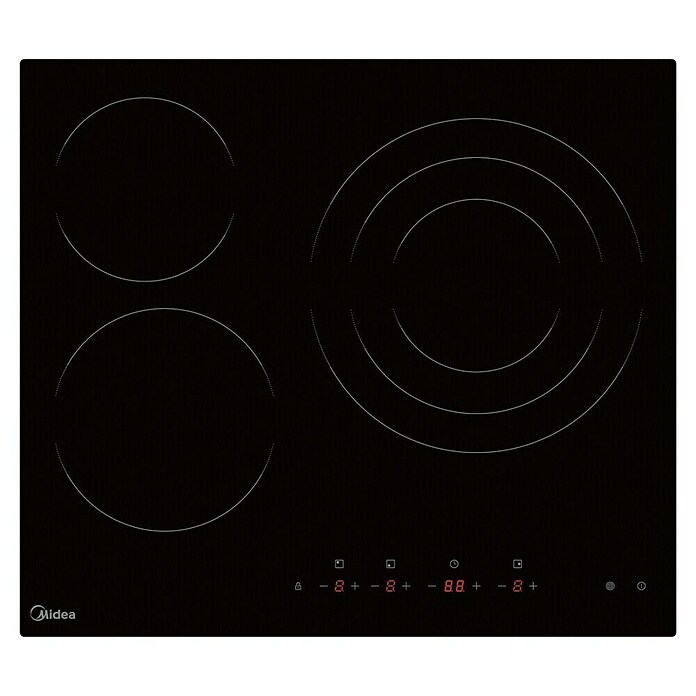 Midea Placa de cocción vitrocerámica MCH522T219K0 (Número de fogones estándar: 3 ud.) | BAUHAUS