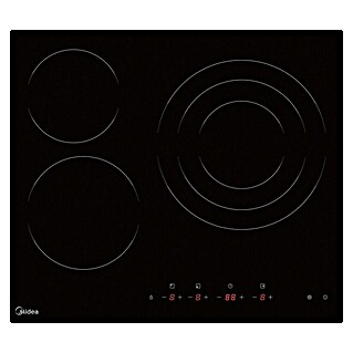 Midea Placa de cocción vitrocerámica MCH522T219K0 (Número de fogones estándar: 3 ud.)