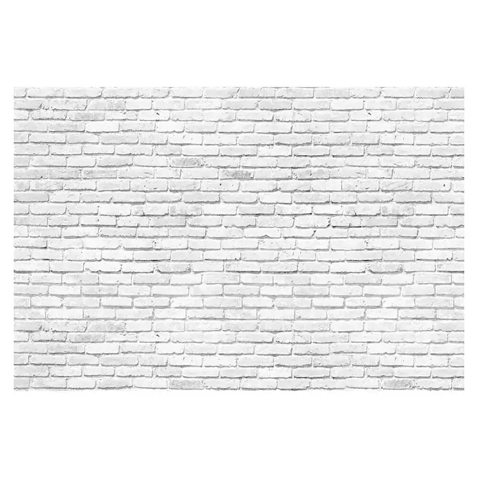 Komar Fototapete Brick Wall - 4 -tlg., B x H: 368 x 248 cm, Vlies - Textur einer weißen, verwitterten Ziegelmauer.