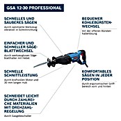 Bosch Professional Säbelsäge PRO GSA 12-30 (1 250 W, Hublänge: 30 mm) | BAUHAUS