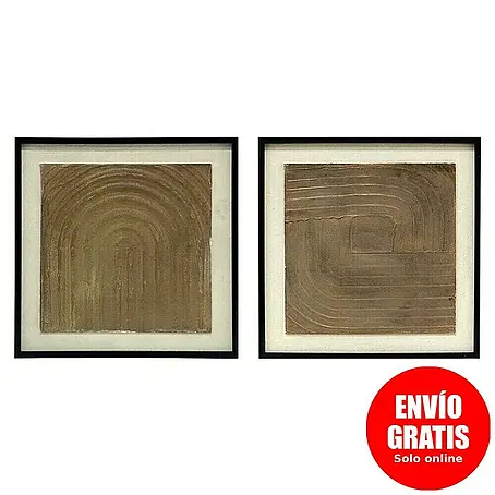 Cuadro set de 2 Abstractos Texturizados