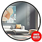 Espejo de pared de hierro (Diámetro: 60 cm, Negro) | BAUHAUS