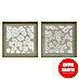 Cuadro set de 2 Flores en Relieve 