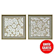 Cuadro set de 2 Flores en Relieve (Flores en relieve, An x Al: 50 x 50 cm, 2 pzs.) | BAUHAUS