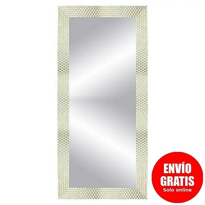 Espejo de pared Espiral - 56 x 150 cm, Gris - Elegante espejo con marco estampado, perfecto para espacios contemporáneos, ofrece un reflejo claro y un toque decorativo.