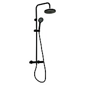 Camargue Douchesysteem Regendouche (Aantal straalsoorten: 2 st., Zwart, Diameter douchekop: 22 cm) | BAUHAUS