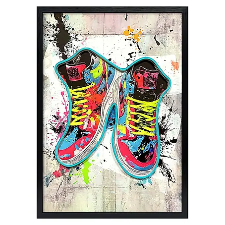 ProArt  Cuadro Neon Art Zapatillas Grafiti