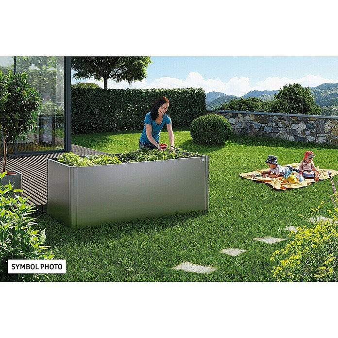 Biohort Hochbeet (L x B x H: 152 x 152 x 77 cm, Stahl, Quarzgrau Metallic) | BAUHAUS