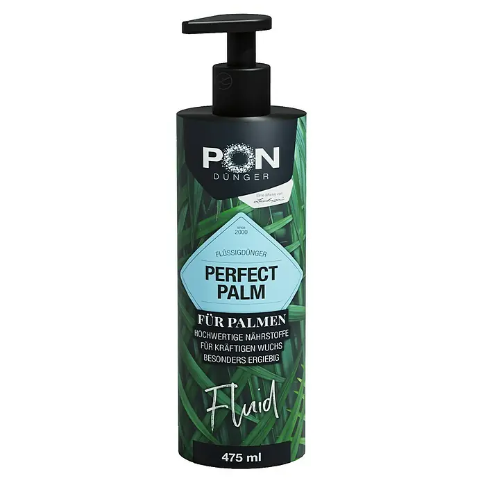 Lechuza Universaldünger Perfect Palm Fluid - 475 ml - Dunkelgrüne PON Perfect Palm Flüssigdüngerflasche mit schwarzem Pumpspender, 475 ml.