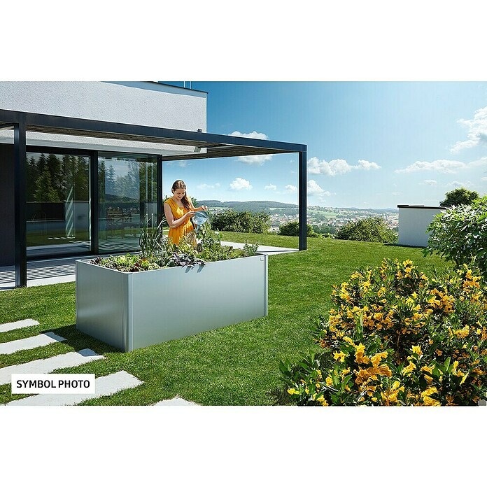 Biohort Hochbeet 1 x 0,5 (53 x 102 x 77 cm, Stahl, Silber Metallic) | BAUHAUS