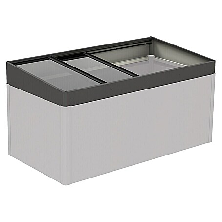 Biohort Frühbeet-Aufsatz 2 x 1 (Dunkelgrau Metallic, Passend für: Biohort Hochbeet 2 x 1)
