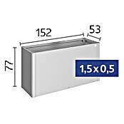 Biohort Hochbeet 1,5 x 0,5 (53 x 152 x 77 cm, Stahl, Dunkelgrau Metallic) | BAUHAUS