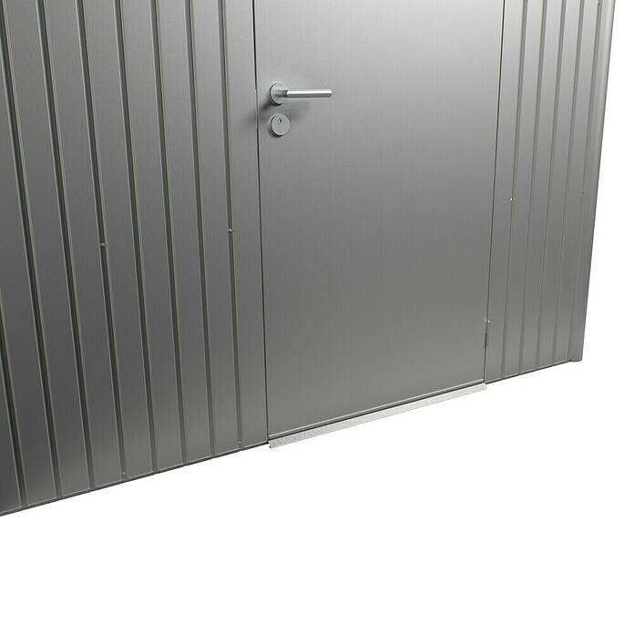 Biohort Gerätehaus (Silber Metallic, Einzeltür)