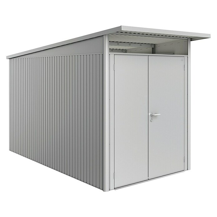 Biohort Gerätehaus (Silber Metallic, Doppeltür)